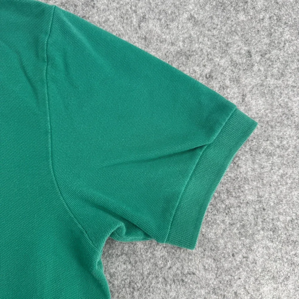 Polo Ralph Lauren Mens Green Pique Cotton Short Sleeve Polo Shirt Size M